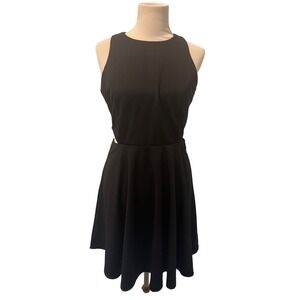Belingo Black Cutout Mini Dress Sleeveless Party Club